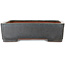 Maceta rectangular para bonsái verde azulado de Seizan (Reihou, Kataoka Katsushi, maestro del horno Seizan) - 480 x 340 x 100 mm