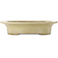 Oval off-white bonsai pot by Kakuzan - 470 x 395 x 98 mm