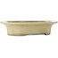 Oval off-white bonsai pot by Kakuzan - 470 x 395 x 98 mm