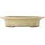 Oval off-white bonsai pot by Kakuzan - 470 x 395 x 98 mm