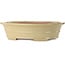 Ovale gebroken witte bonsaipot van Seizan (Reihou, Kataoka Katsushi, meester Seizan oven) - 557 x 430 x 145 mm