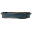 Oval blue bonsai pot by Seizan (Reihou, Kataoka Katsushi, master Seizan kiln) - 515 x 400 x 80 mm