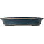 Ovale blauwe bonsaipot van Seizan (Reihou, Kataoka Katsushi, meester Seizan oven) - 515 x 400 x 80 mm