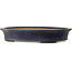 Oval blue bonsai pot by Seizan (Reihou, Kataoka Katsushi, master Seizan kiln) - 505 x 395 x 80 mm