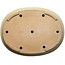 Ovale gebroken witte bonsaipot van Seizan (Reihou, Kataoka Katsushi, meester Seizan oven) - 520 x 400 x 85 mm