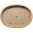 Oval off-white bonsai pot by Seizan (Reihou, Kataoka Katsushi, master Seizan kiln) - 585 x 435 x 95 mm