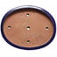 Ovale blauwe bonsaipot - 458 x 365 x 68 mm