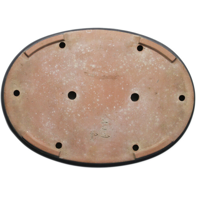 Maceta ovalada azul para bonsái de Yamafusa - 550 x 400 x 62 mm