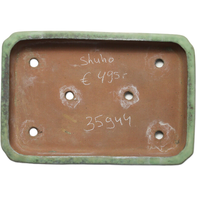 Rechthoekige groene bonsaipot van Shuhou - 428 x 293 x 65 mm