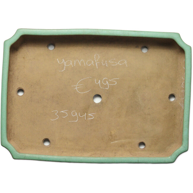 Vaso bonsai rettangolare verde di Yamafusa - 462 x 327 x 70 mm