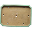 Pot à bonsaï rectangulaire vert de Yamafusa - 462 x 327 x 70 mm
