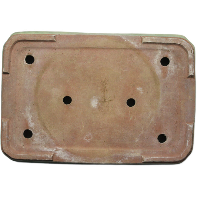 Rechthoekige groene bonsaipot van Shuhou - 428 x 293 x 65 mm