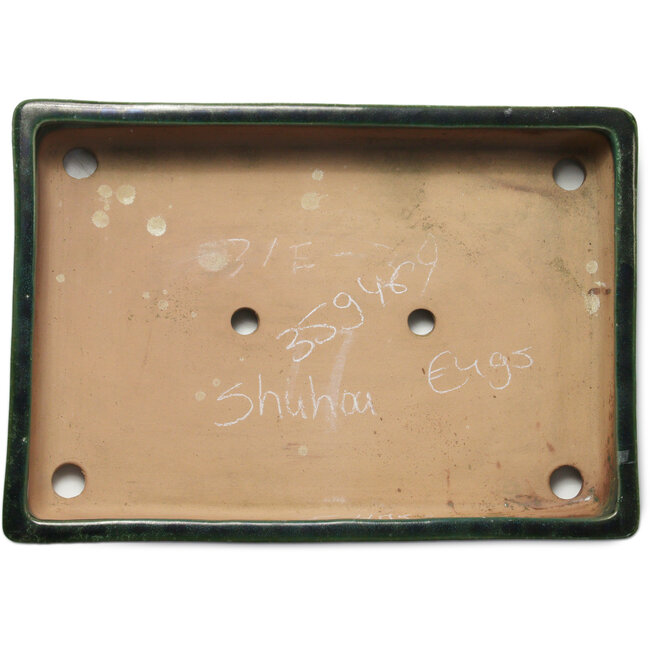 Rechthoekige groene bonsaipot van Shuhou - 475 x 333 x 80 mm