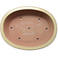 Oval off-white bonsai pot by Seizan (Reihou, Kataoka Katsushi, master Seizan kiln) - 557 x 430 x 145 mm