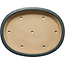 Oval blue bonsai pot by Seizan (Reihou, Kataoka Katsushi, master Seizan kiln) - 515 x 400 x 80 mm