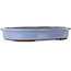 Ovale blauwe bonsaipot van Yamaaki Toshio (derde generatie) - 565 x 420 x 85 mm