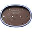 Ovale blauwe bonsaipot van Yamaaki Toshio (derde generatie) - 565 x 420 x 85 mm