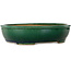 Oval green bonsai pot by Ikkou - 370 x 305 x 88 mm