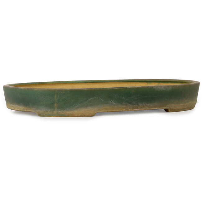 Ovale groene bonsaipot van Shuhou - 538 x 360 x 65 mm