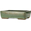 Pot à bonsaï rectangulaire vert de Taizan - 320 x 243 x 90 mm