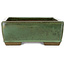 Pot à bonsaï rectangulaire vert de Taizan - 320 x 243 x 90 mm