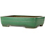 Maceta rectangular verde para bonsái de Yamafusa - 375 x 288 x 90 mm