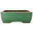 Vaso bonsai rettangolare verde di Yamafusa - 375 x 288 x 90 mm