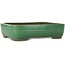 Rechthoekige groene bonsaipot van Yamafusa - 375 x 288 x 90 mm