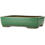 Rectangular green bonsai pot by Yamafusa - 375 x 288 x 90 mm