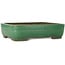 Rechthoekige groene bonsaipot van Yamafusa - 375 x 288 x 90 mm