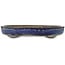 Pot ovale bleu pour bonsaï de Shuhou - 425 x 333 x 65 mm
