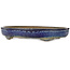 Vaso bonsai ovale blu di Shuhou - 425 x 333 x 65 mm