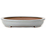 Oval blue bonsai pot by Seizan (Reihou, Kataoka Katsushi, master Seizan kiln) - 455 x 340 x 55 mm
