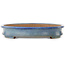 Oval blue bonsai pot by Yamafusa and Hosui - 463 x 355 x 60 mm