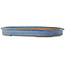 Oval blue bonsai pot by Yamafusa - 473 x 338 x 55 mm