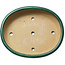 Vaso bonsai ovale verde di Ikkou - 370 x 305 x 88 mm