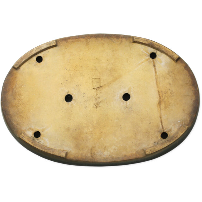 Oval green bonsai pot by Shuhou - 538 x 360 x 65 mm