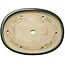 Ovale groene bonsaipot van Terahata Satomi Mazan - 570 x 425 x 70 mm