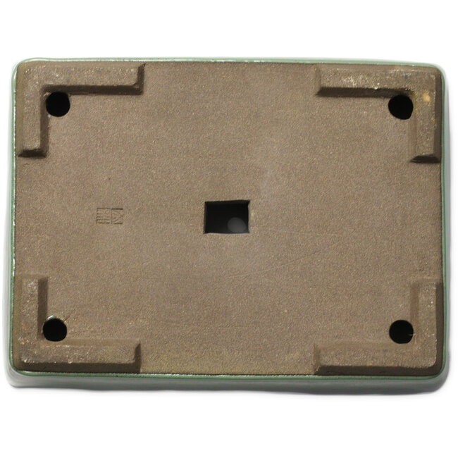 Rechthoekige groene bonsaipot van Taizan - 320 x 243 x 90 mm