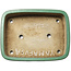Maceta rectangular verde para bonsái de Yamafusa - 375 x 288 x 90 mm