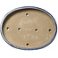 Maceta ovalada azul para bonsái de Shuhou - 425 x 333 x 65 mm