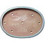 Ovale blauwe bonsaipot van Seizan (Reihou, Kataoka Katsushi, meester Seizan oven) - 455 x 333 x 52 mm