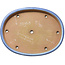 Oval blue bonsai pot by Yamafusa and Hosui - 463 x 355 x 60 mm