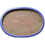 Ovale blauwe bonsaipot van Seizan (Reihou, Kataoka Katsushi, meester Seizan oven) - 510 x 360 x 58 mm