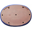 Oval blue bonsai pot by Seizan (Reihou, Kataoka Katsushi, master Seizan kiln) - 510 x 360 x 58 mm