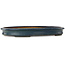 Oval blue bonsai pot by Seizan (Reihou, Kataoka Katsushi, master Seizan kiln) - 520 x 365 x 60 mm