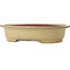 Oval off-white bonsai pot by Seizan (Reihou, Kataoka Katsushi, master Seizan kiln) - 525 x 415 x 115 mm