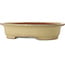 Ovale gebroken witte bonsaipot van Seizan (Reihou, Kataoka Katsushi, meester Seizan oven) - 525 x 415 x 115 mm