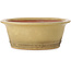 Oval off-white bonsai pot by Seizan (Reihou, Kataoka Katsushi, master Seizan kiln) - 410 x 355 x 130 mm