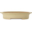 Oval off-white bonsai pot by Seizan (Reihou, Kataoka Katsushi, master Seizan kiln) - 503 x 405 x 98 mm
